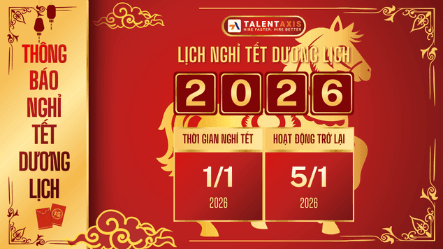 Thông báo thời gian nghỉ tết dương lịch công ty cổ phần TalentAxis